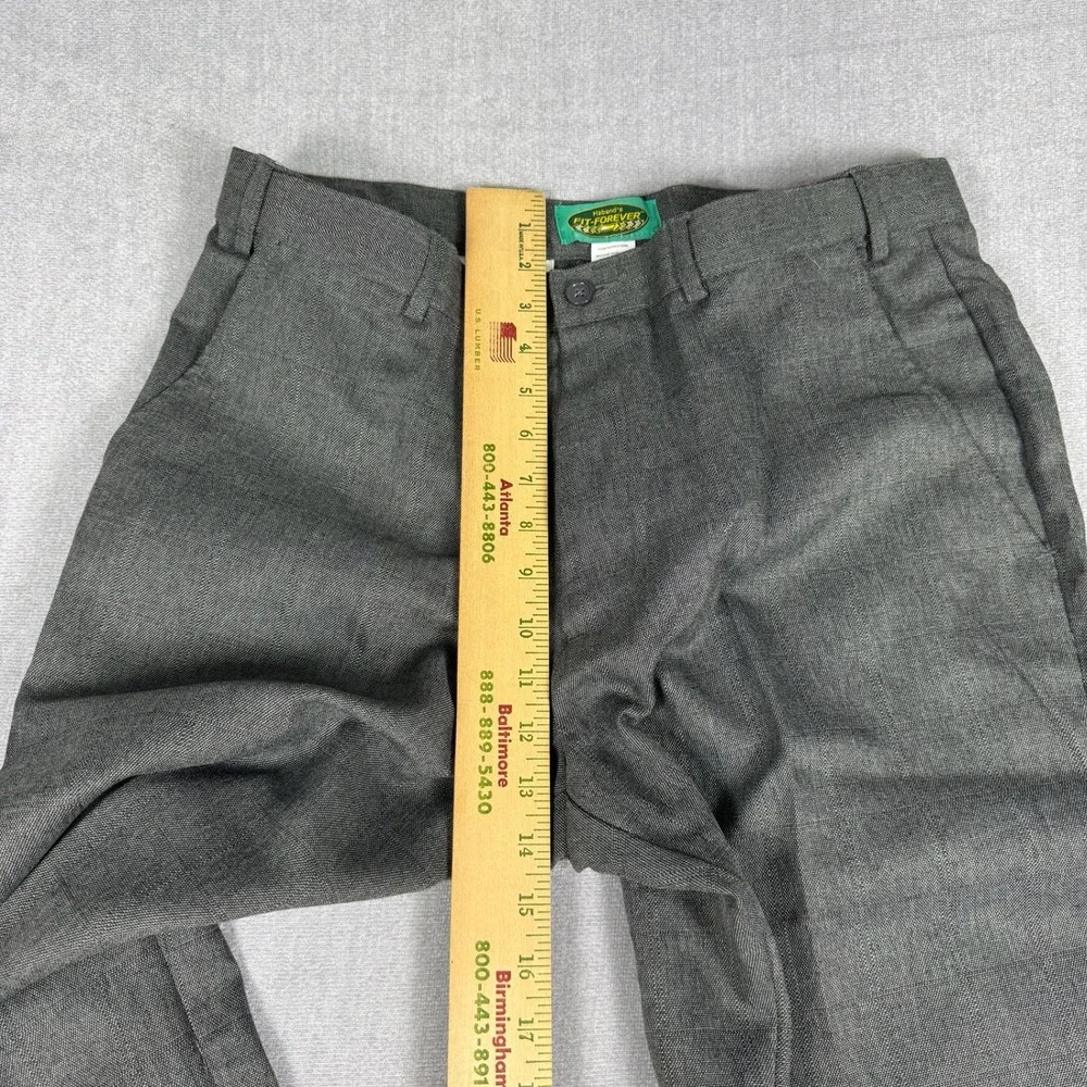 Haband Fit-Forever Permanent Press High Rise Dress Pants Mens 34XS Gray